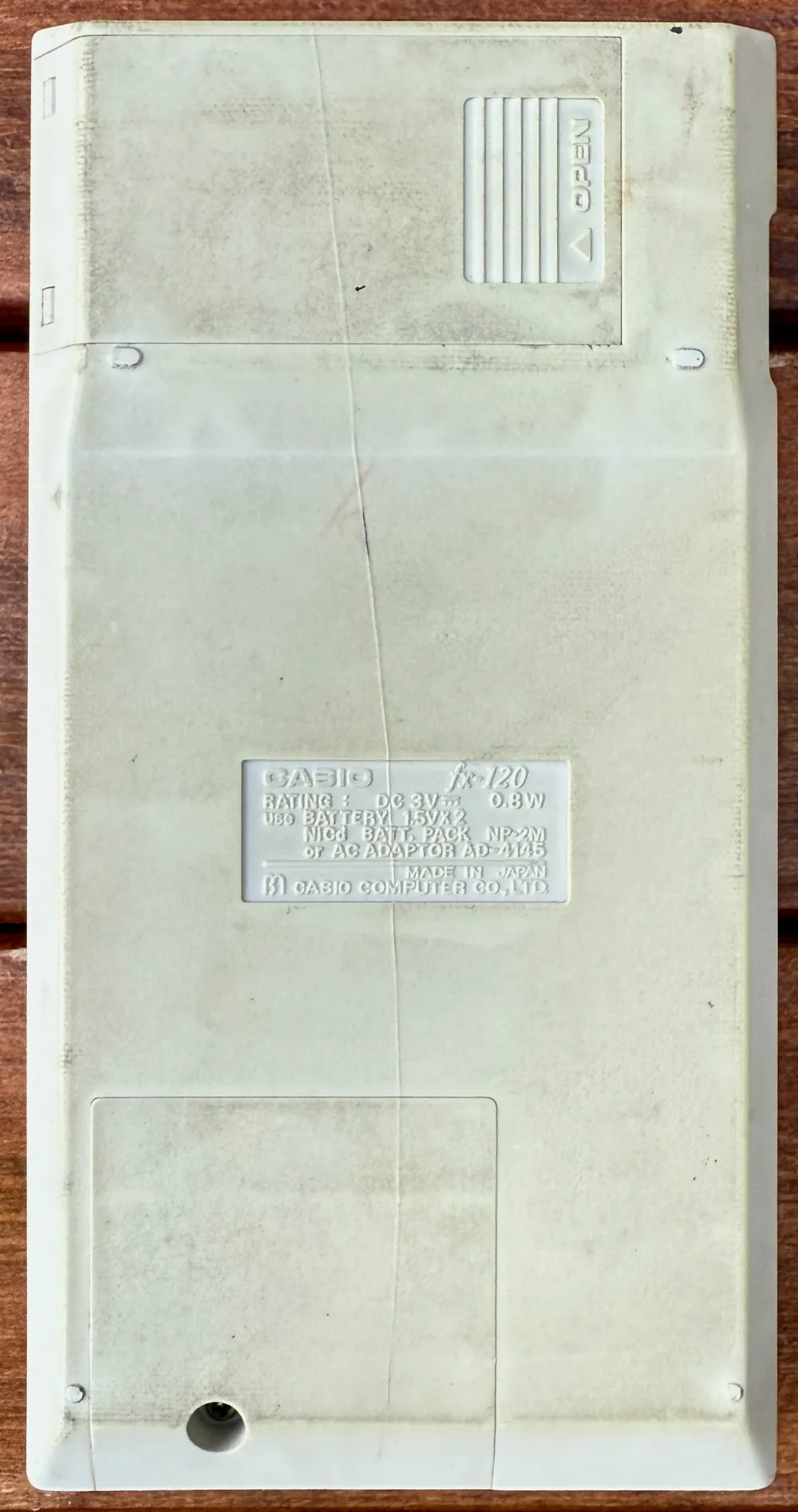 Casio fx-120 (Scientific) - back view