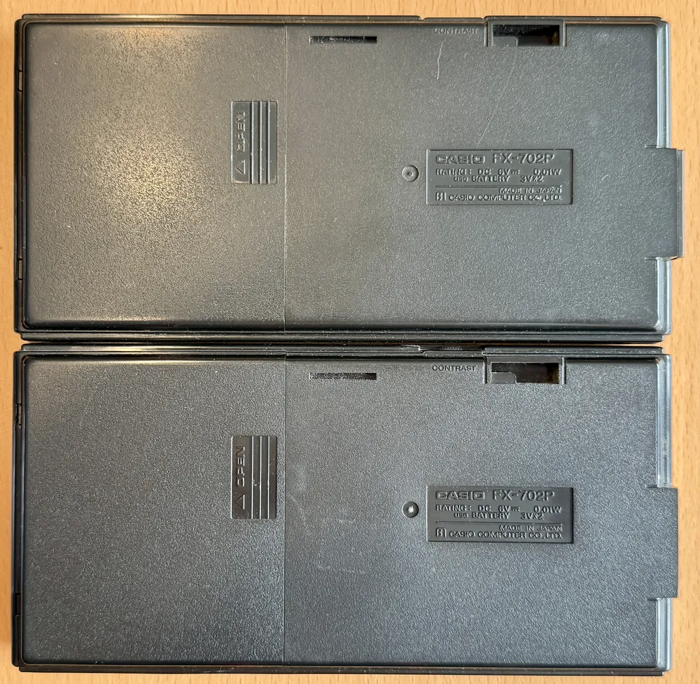 Casio FX-702P (2) (Programmable) - back view