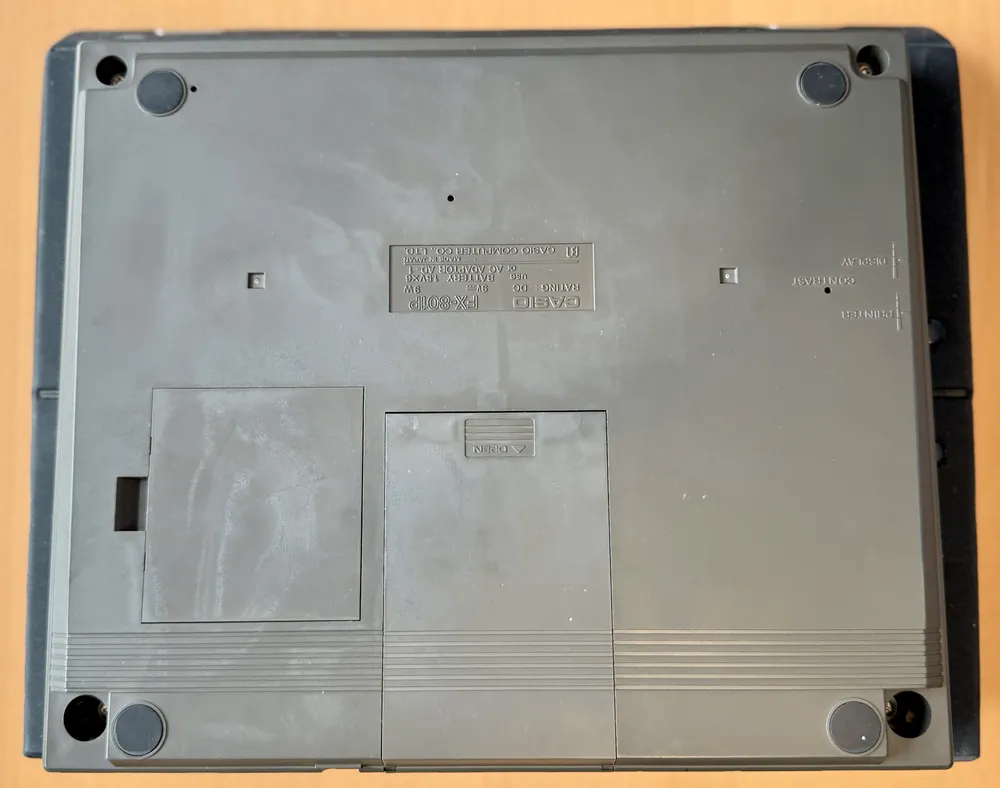 Casio FX-801P (Programmable) - back view