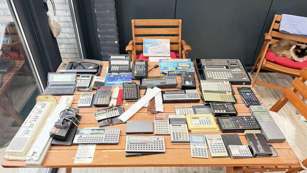My collection of calculators and slide rules, photo 1